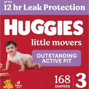 AUCT 22565 - $62 Huggies Little Movers Diapers Size 3, 168 Count (6 Packs of 28)