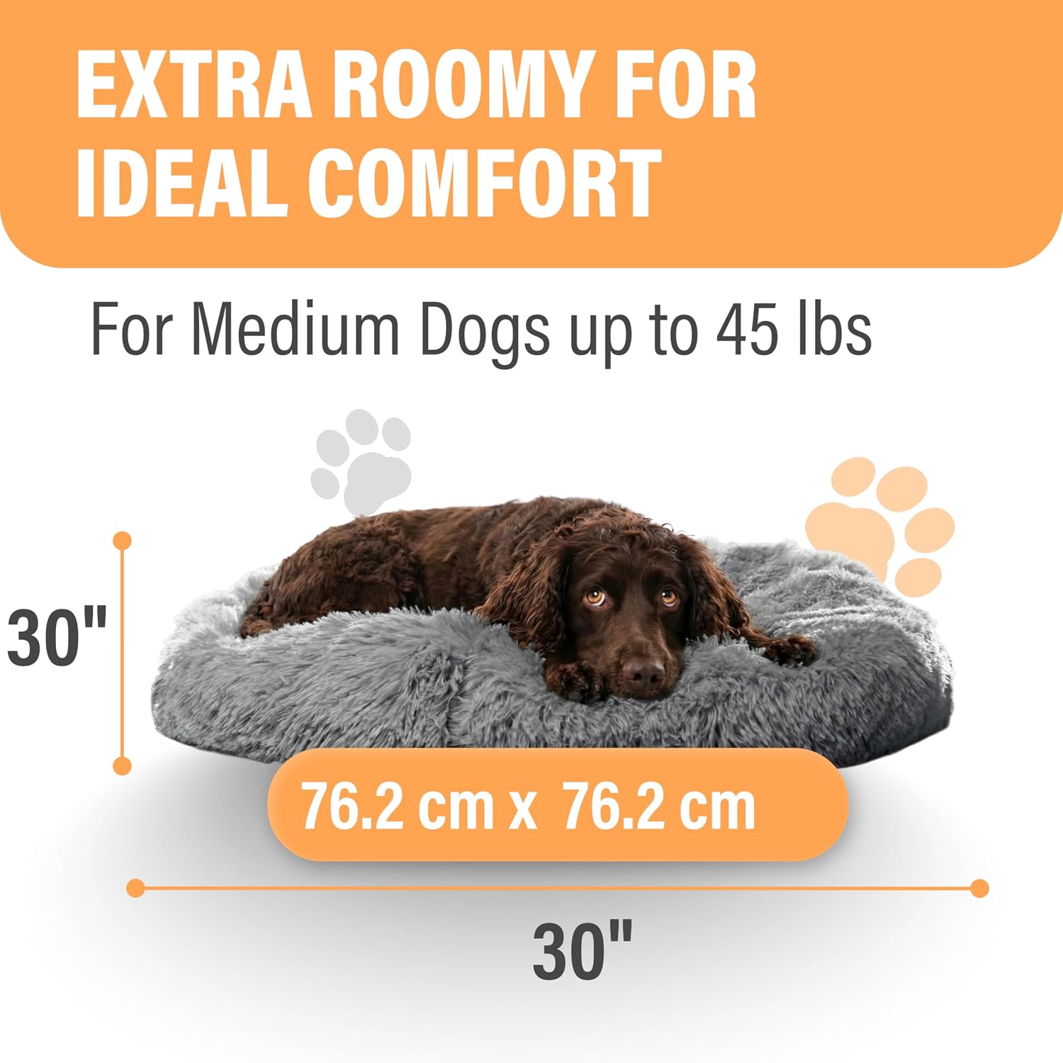 AUCT 20931 - Active Pets Premium Medium Donut Dog Bed, Fits Up to 45 lbs, Machine Washable Cushion, Plu - Image 4