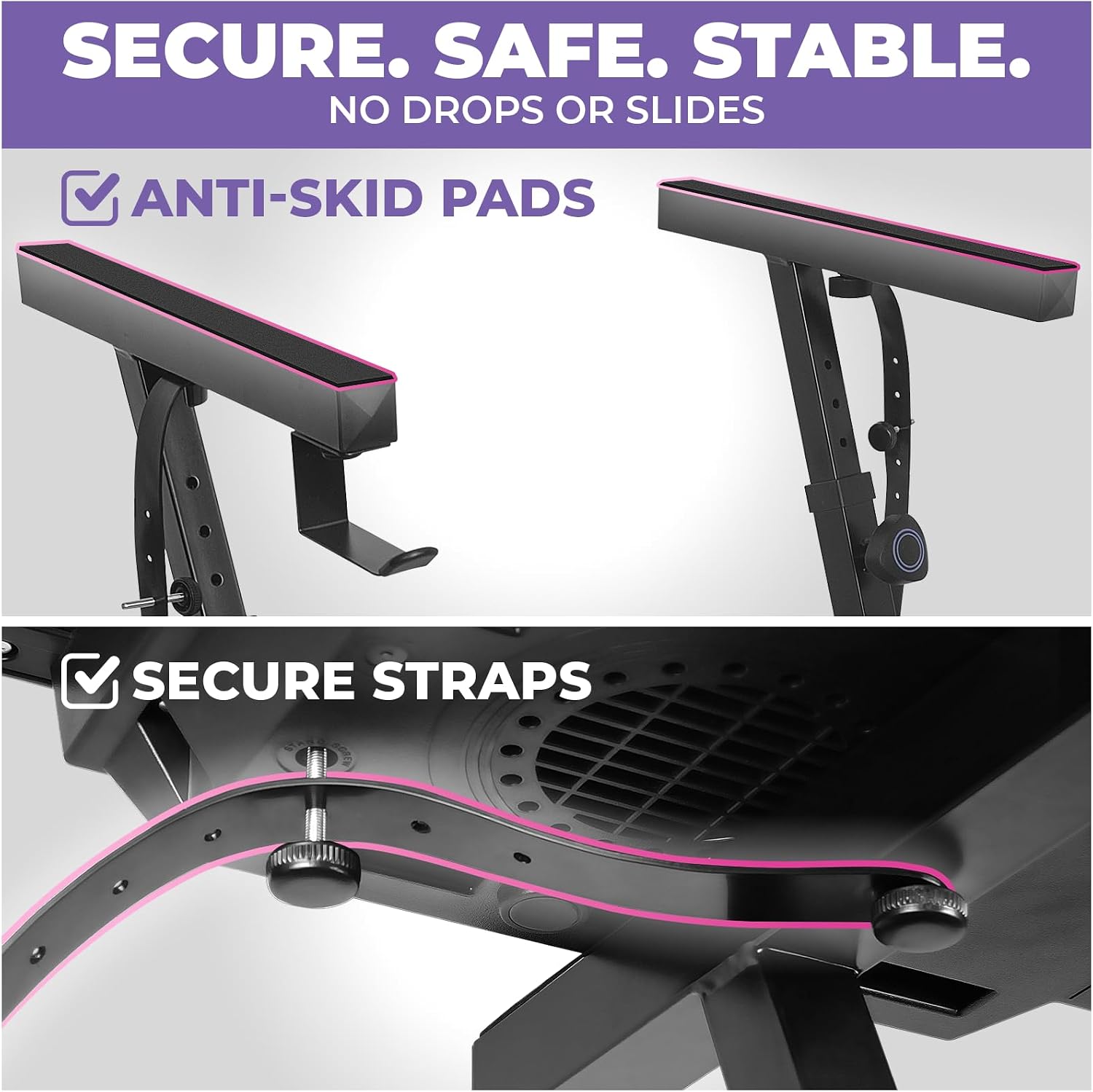 AUCT 21823 - $98 Liquid Stands Keyboard Stand w/ Wheels - Black Z Style Adjustable & Portable Professio - Image 4