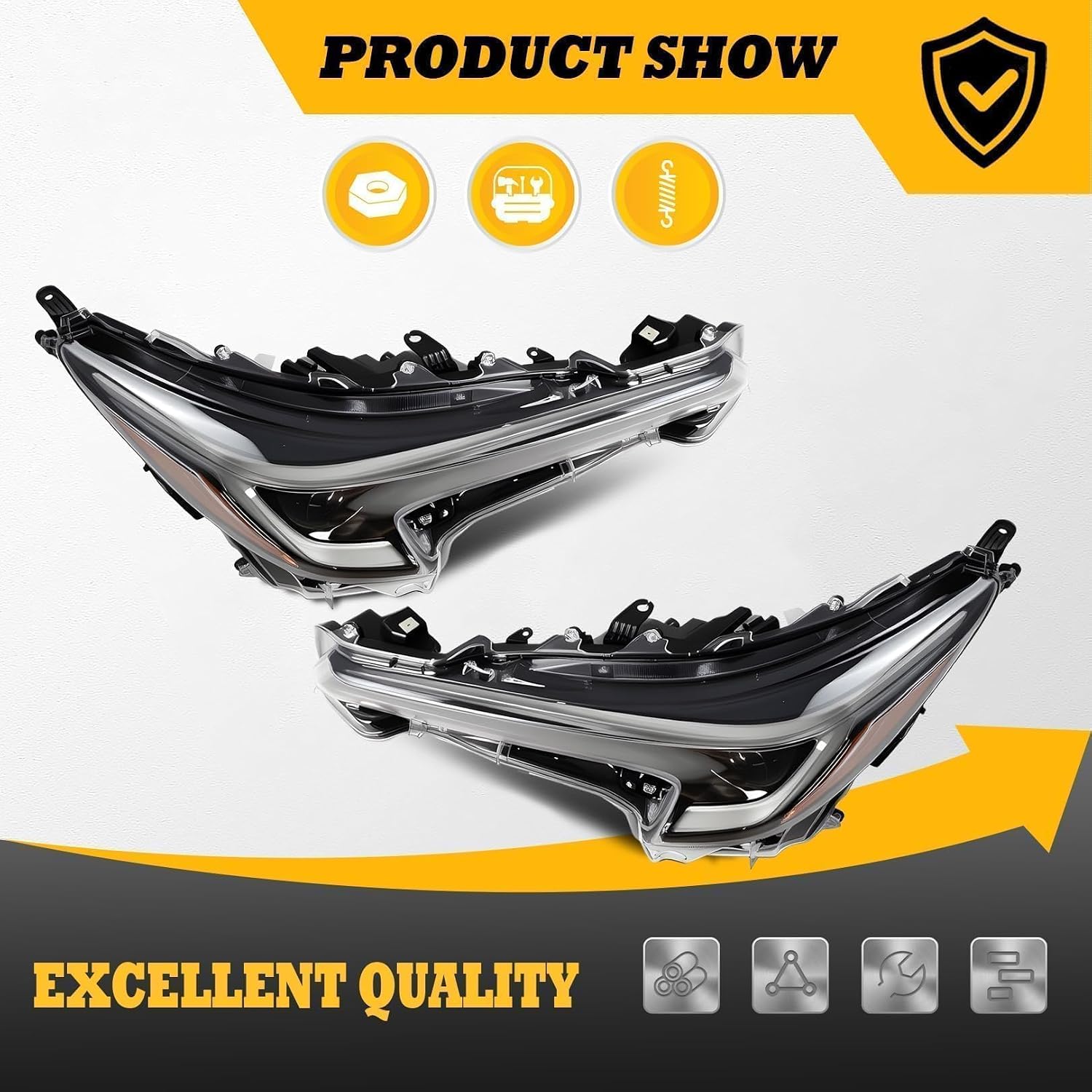 AUCT 21993 - $288 Headlight Assembly Compatible with 2023 2024 2025 Corolla SE/XLE - Image 4