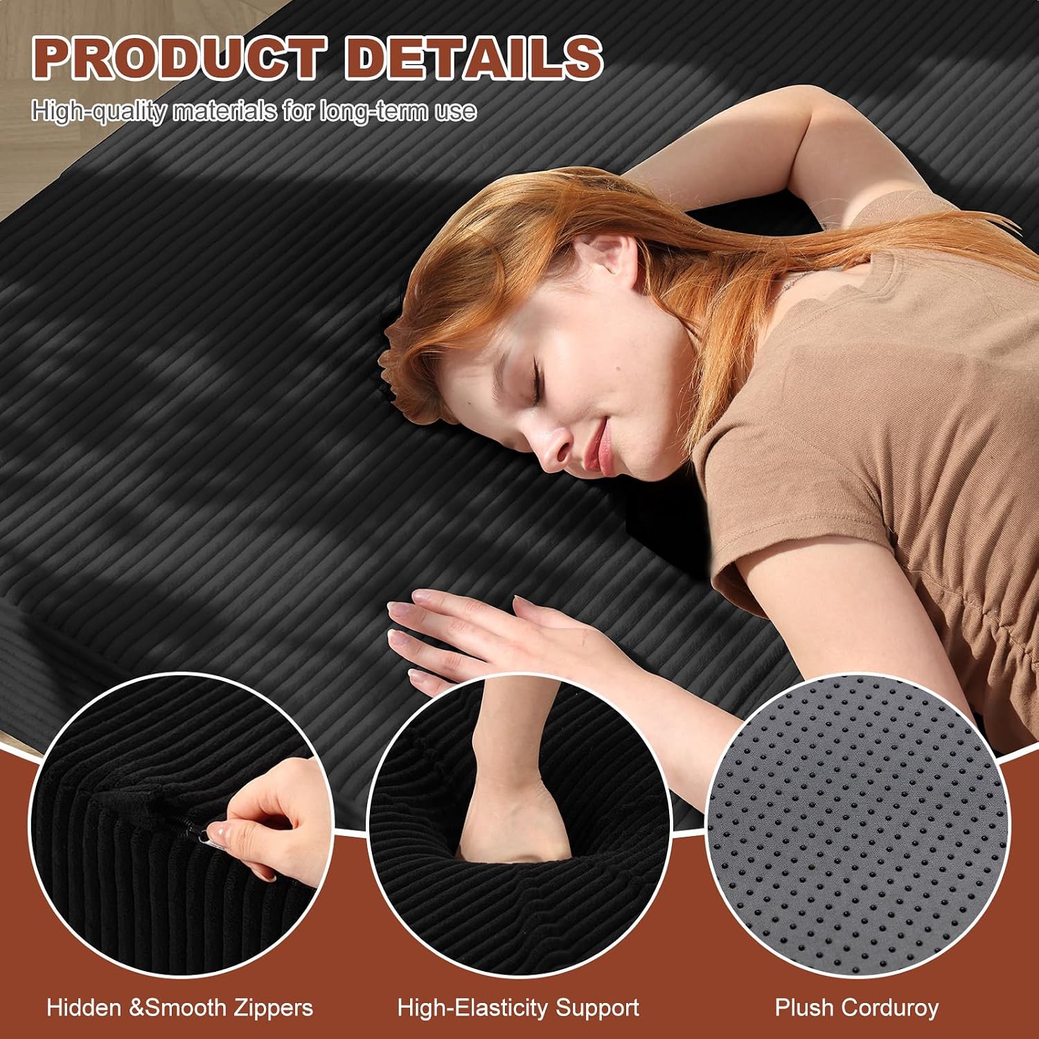 AUCT 22506 - $180 6-Inch Tri-Fold Foldable Mattress, Folding Sofa Bed with Removable Washable Cover, Po - Image 4