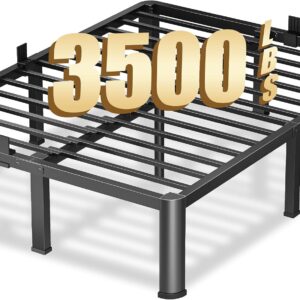 AUCT 20974 - $95 VIPSHOW 14 Inch King Heavy Duty 3500lbs Bed Frame with Round-Corner