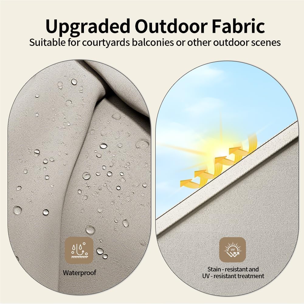 AUCT 21072 - Outdoor Chair Cushions, Waterproof High Back Patio Cushion Set, 19x19 Inch Deep Seat Cushi - Image 4