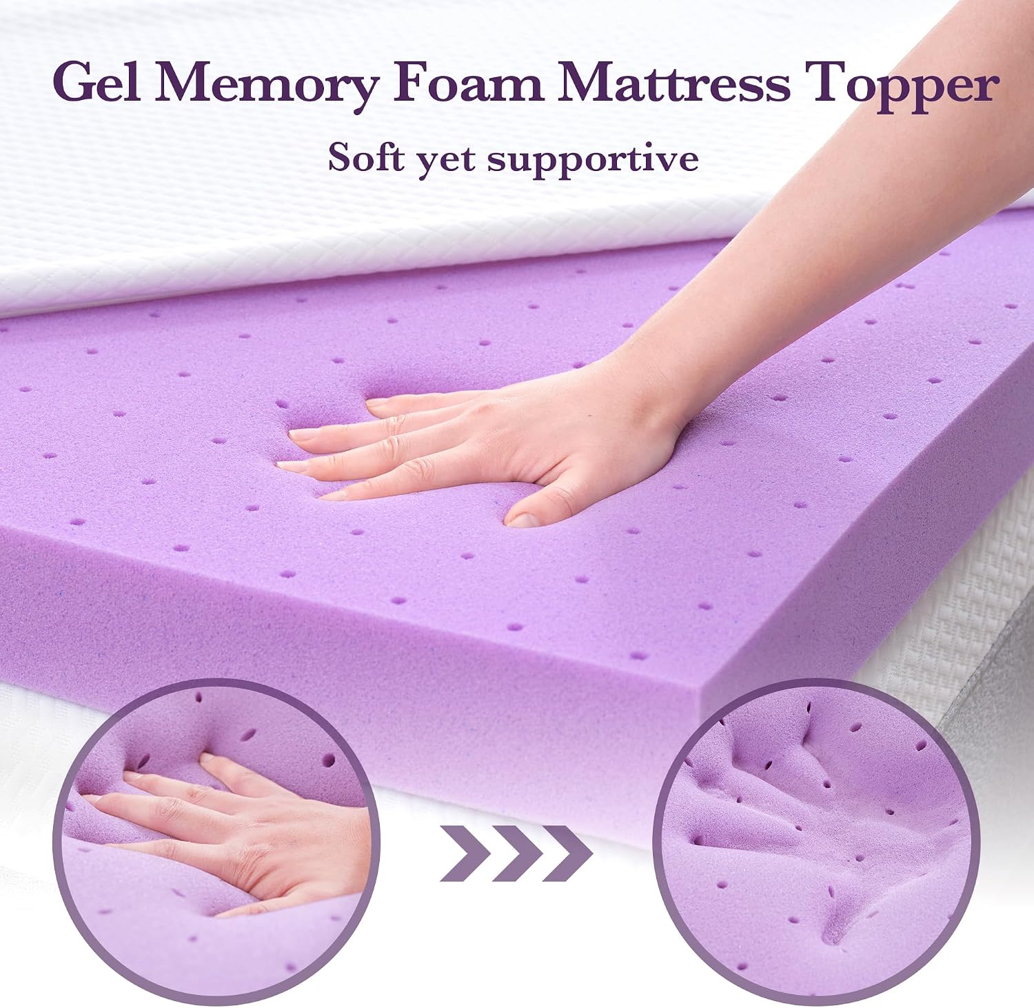 AUCT 20869 - SINWEEK 2 Inch Gel Memory Foam Mattress Topper, Twin Size - Image 2