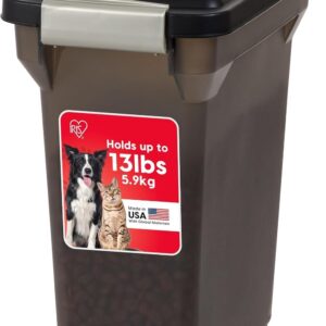 AUCT 21831 - IRIS USA Dog Food Storage Container, Up to 13 lbs, Smoke, Made in USA