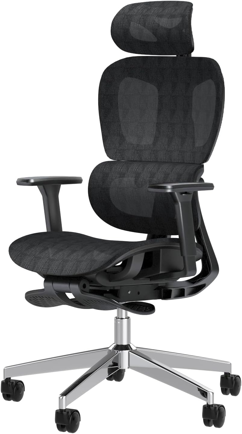 AUCT 20987 - $350 PatioMage Ergonomic Office Chair with Footrest, Big and Tall Desk Chair with Adjustab