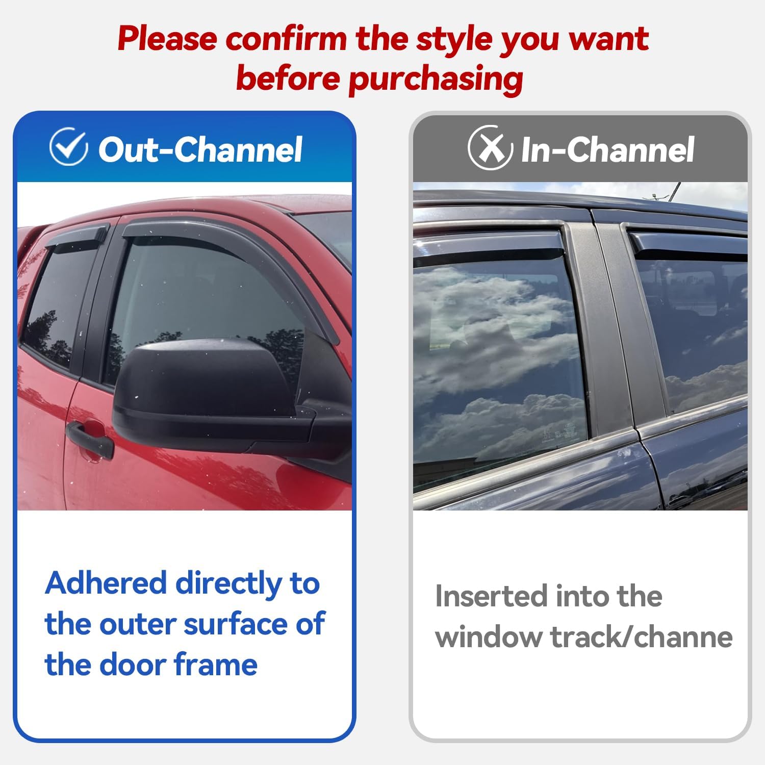 AUCT 22337 - Window Visors Rain Guards for 2020 2021 2022 2023 2024 2025 Subaru Outback - Image 3