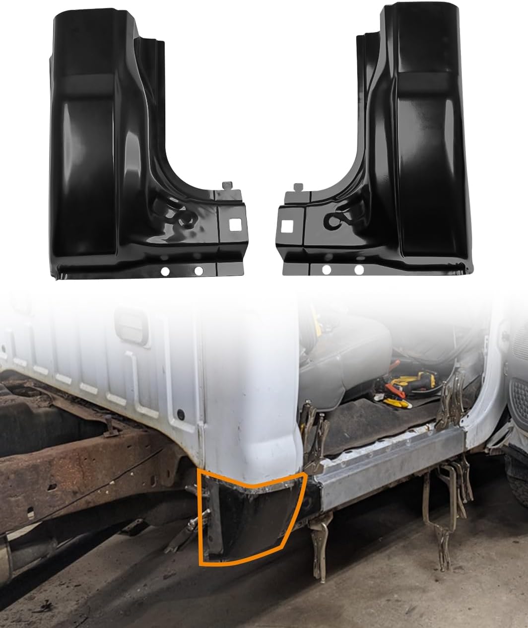 AUCT 22459 - $153 Cab Corner Kit Black Fit for 1999-2016 Ford Super Duty F250 F350