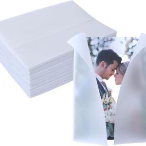 AUCT 22170 - 200 Pack Pre-Folded Vellum Jackets for 5x7 Invitations -Vellum Envelope for Wedding Invita