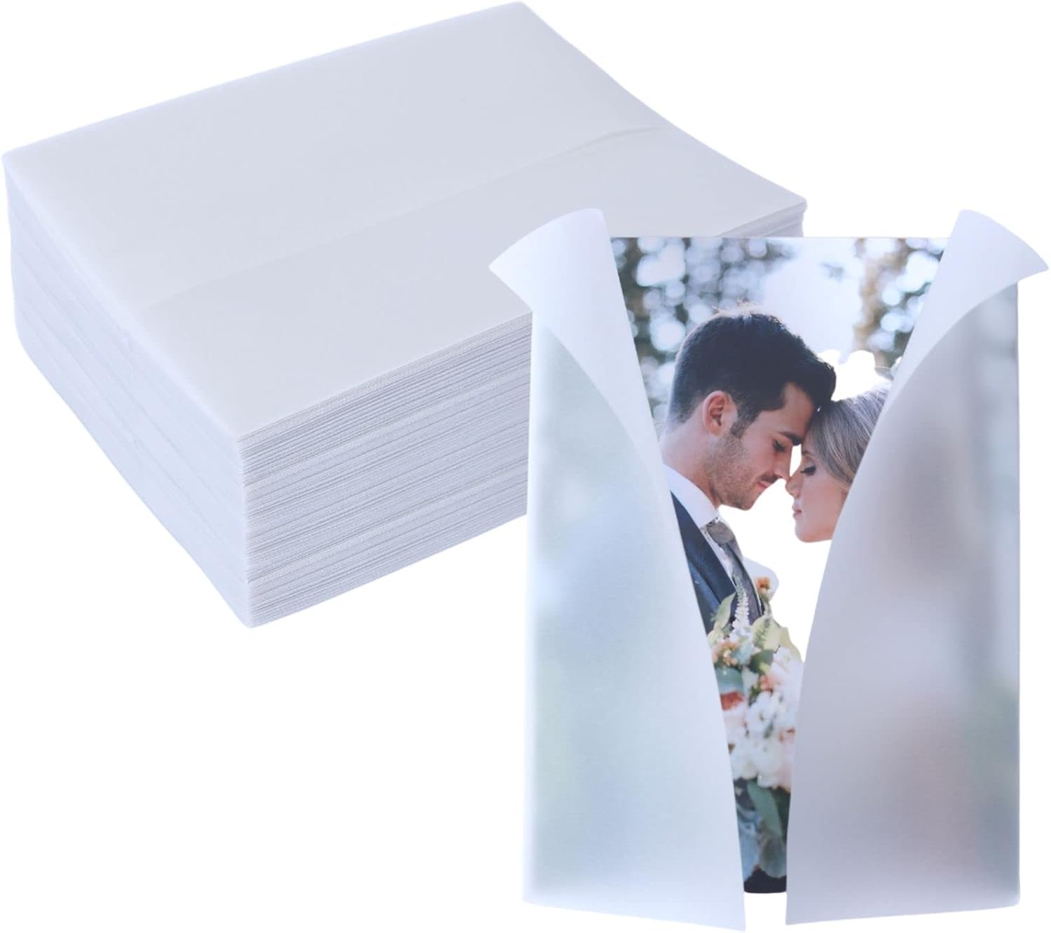 AUCT 22170 - 200 Pack Pre-Folded Vellum Jackets for 5x7 Invitations -Vellum Envelope for Wedding Invita