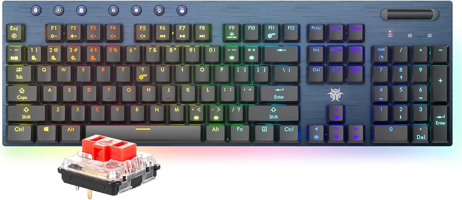 AUCT 22285 - Hexgears GK1702 Full Size Low Profile Mechanical Keyboard - Linear