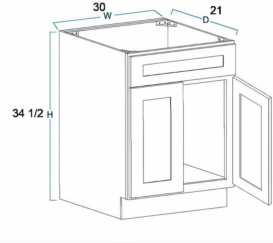 AUCT 21022 - $168 Bathroom Vanity Sink Base Ready-to-Assemble Bathroom Cabinet 24"/30'/36" Width (Vanit - Image 2