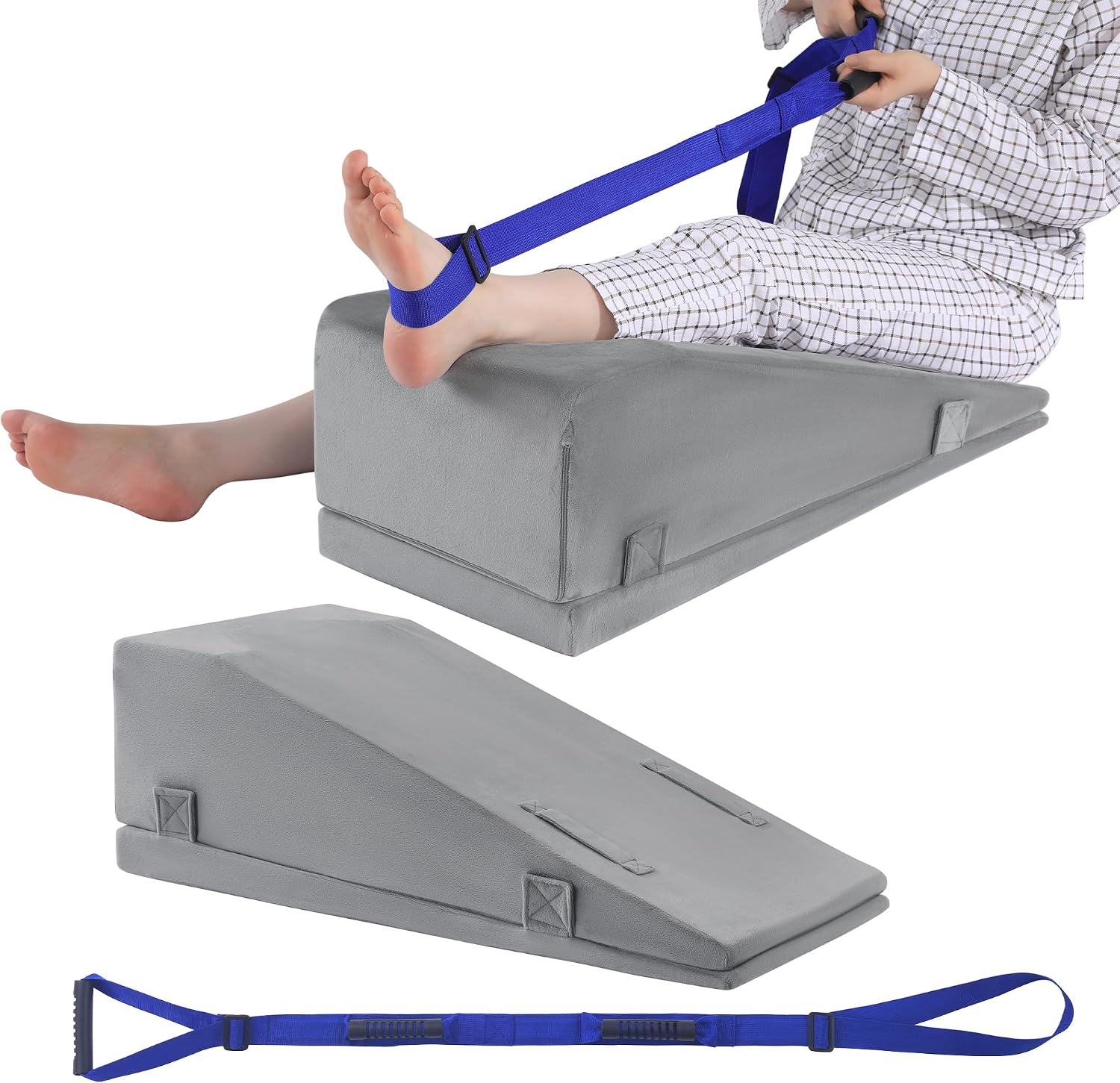 AUCT 21437 - HOMBYS Leg Elevation Pillows for After Surgery, 2-in-1 Wedge Pillow with Leg Lifter for Hi