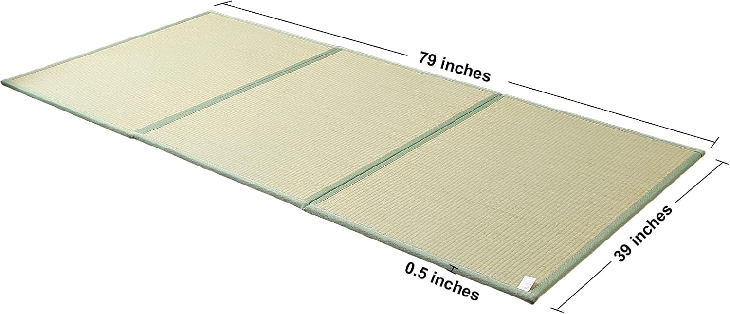 AUCT 22460 - $100 Natural Igusa Rush Grass Floor Tatami Mat,Twin, 79" x 39" x 0.5" - Image 2