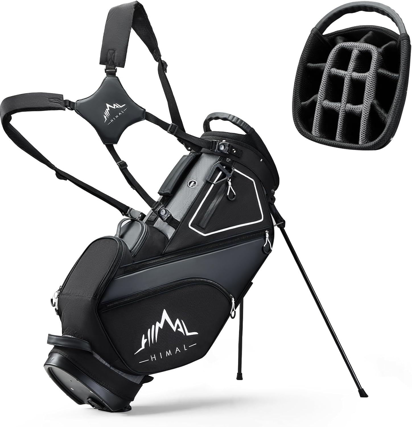 AUCT 20971 - $130 uniHimal 14-Way Golf Stand Bag Lightweight, Magnetic Pocket