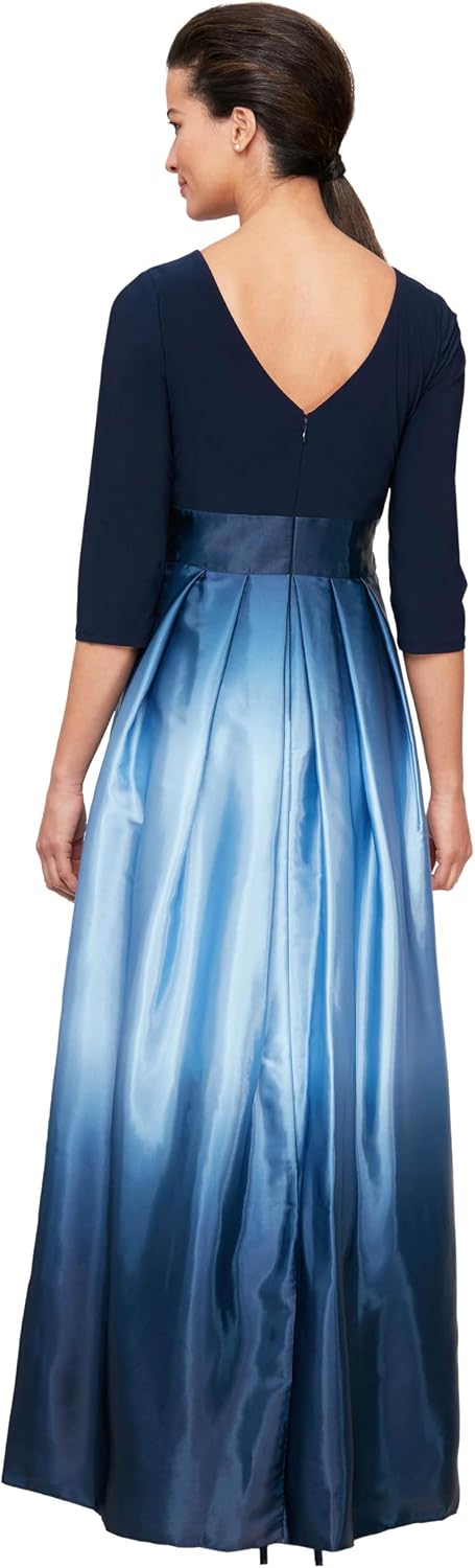 AUCT 24922 - $139 S.L. Fashions Women's 3/4 Sleeve Long Satin Mother of the Bride Dress with Pockets, F - Image 2