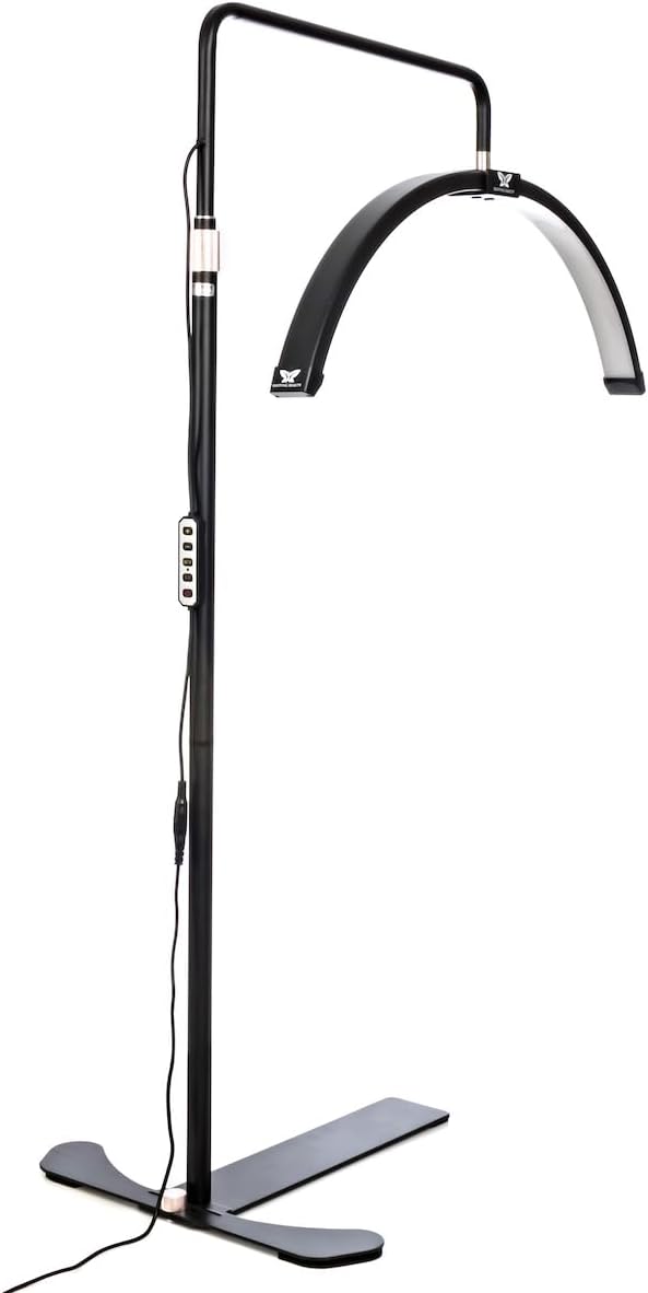 AUCT 22914 - $60 Existing Beauty LED Lash Light Half Moon Floor Lamp with Adjustable Brightness Pro