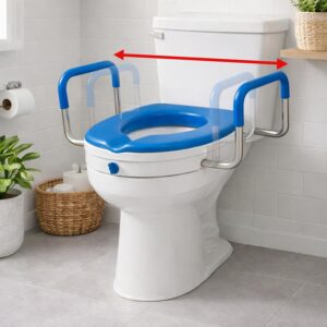 AUCT 23036 - Platinum Health Soft-TOP 2.0 Deluxe Padded Raised Toilet Seat. Soft, Warm Padded Elevated