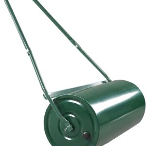 AUCT 23251 - $60 Garvee 9.5 Gallon Tow-Behind Lawn Roller | Water/Sand Fillable Garden Drum with u-Shap