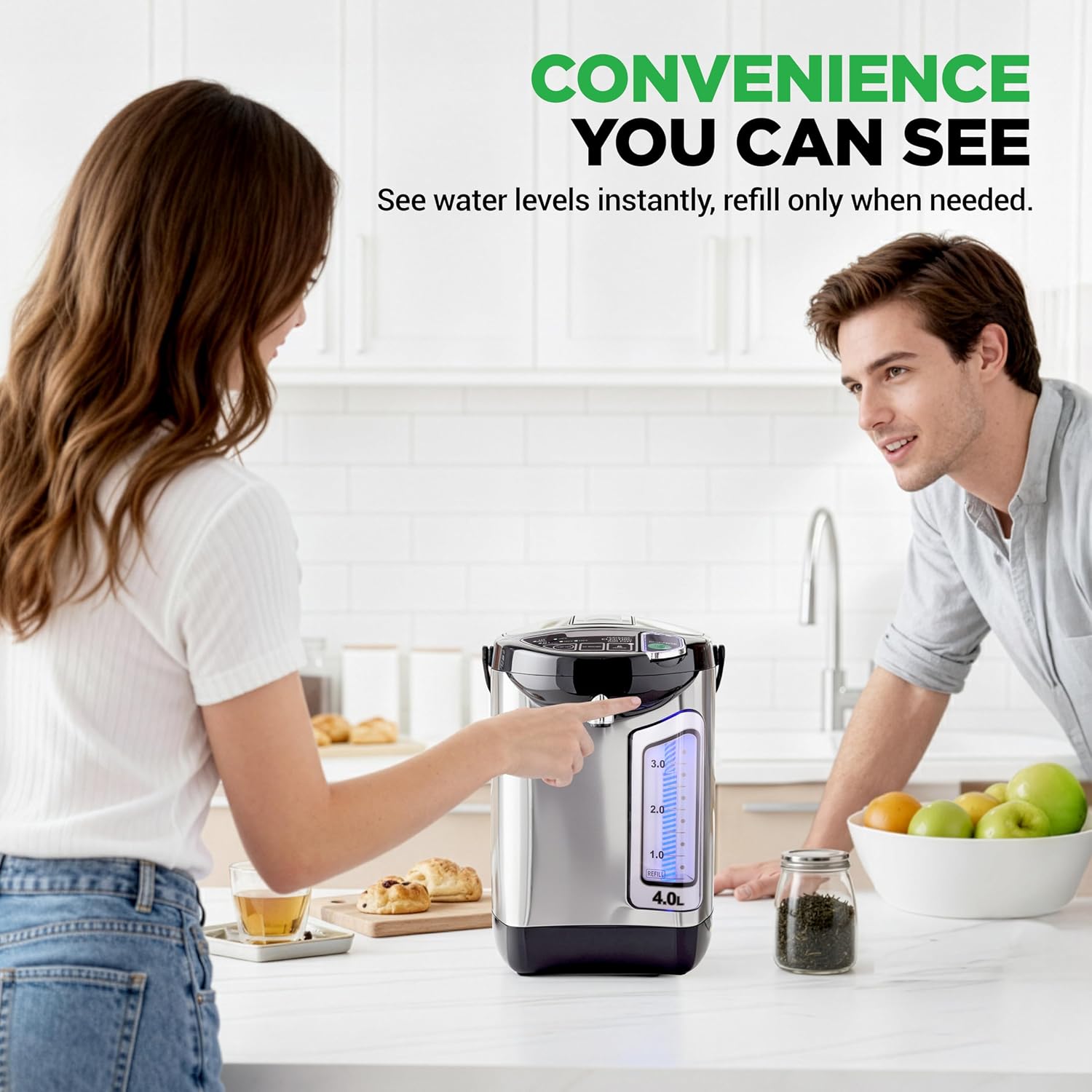 AUCT 24905 - $131 NutriChef Electric Water Boiler and Warmer - 4L/4.2Qt Stainless Steel Electric Hot Wa - Image 4