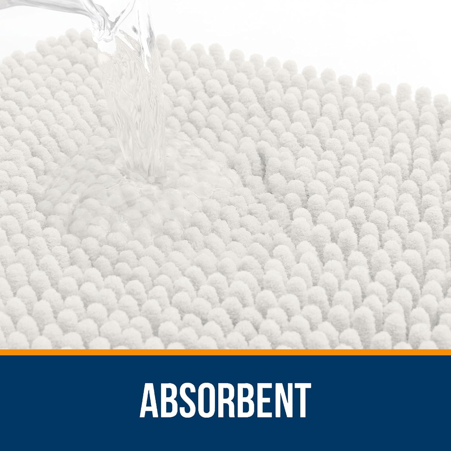 AUCT 23084 - $124 OLANLY Large Bathroom Rugs 70x46, Extra Soft Absorbent Chenille Bath Rugs - Image 4