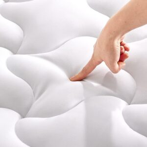 AUCT 23139 - SLEEP ZONE Mattress Topper Twin Mattress Pad, Cooling Quilted Fitted Mattress Cover, Machi