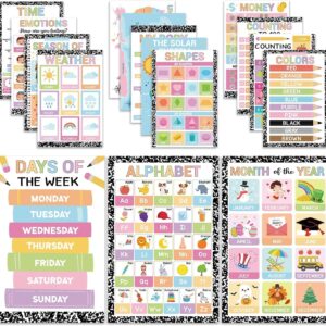 AUCT 24872 - 16 Pcs 16"x24" Large Educational Posters for Classroom Decor-Educational Poster for Toddle