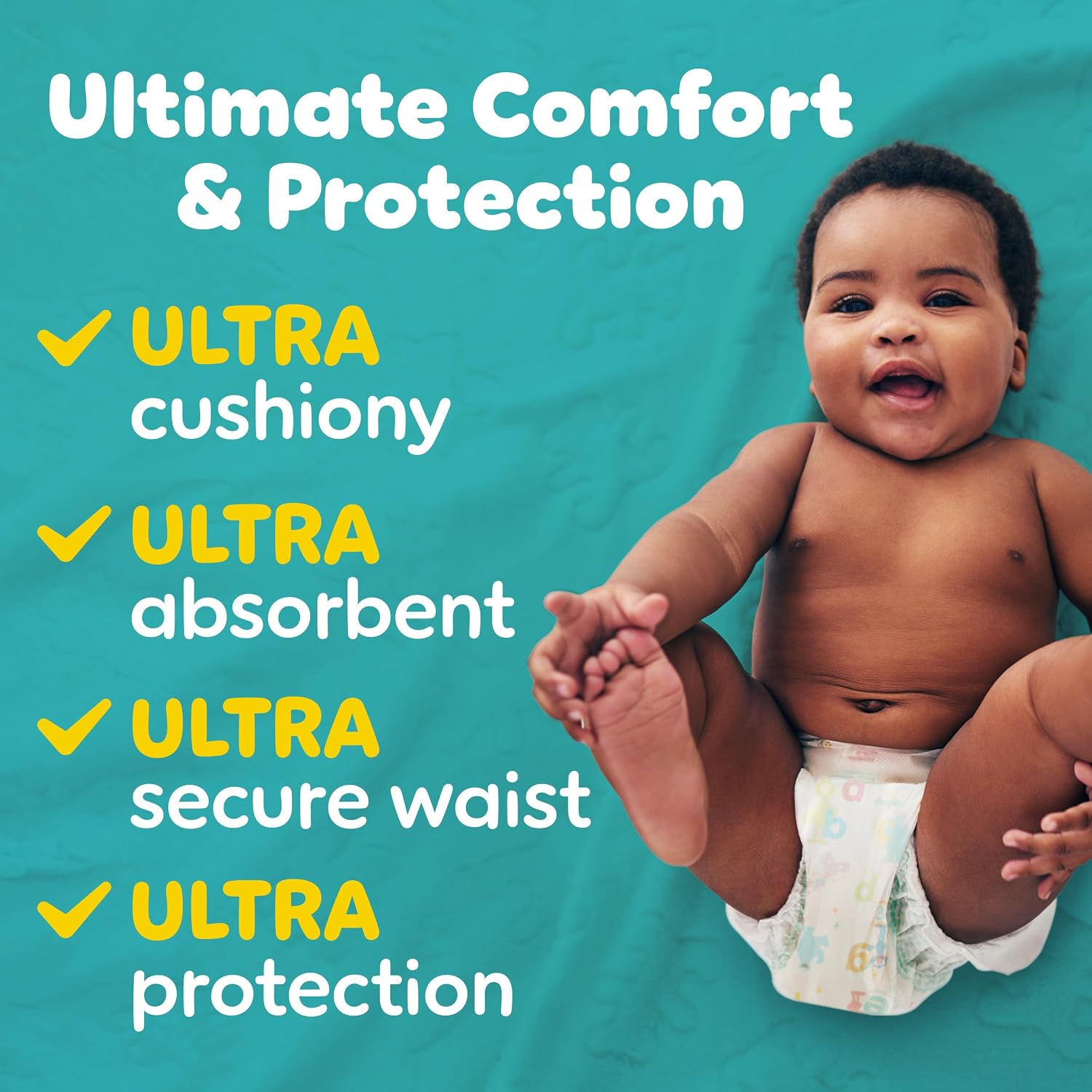 AUCT 24816 - Pampers Baby Dry Ultra Cushiony Diapers, Size 1 (8-14 lbs), 204 Count, Up to 100% Leakproo - Image 3