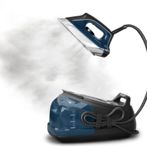 AUCT 23162 - $330 Rowenta Steam Station, Stainless Steel Soleplate, Professional Iron Steamer for Cloth