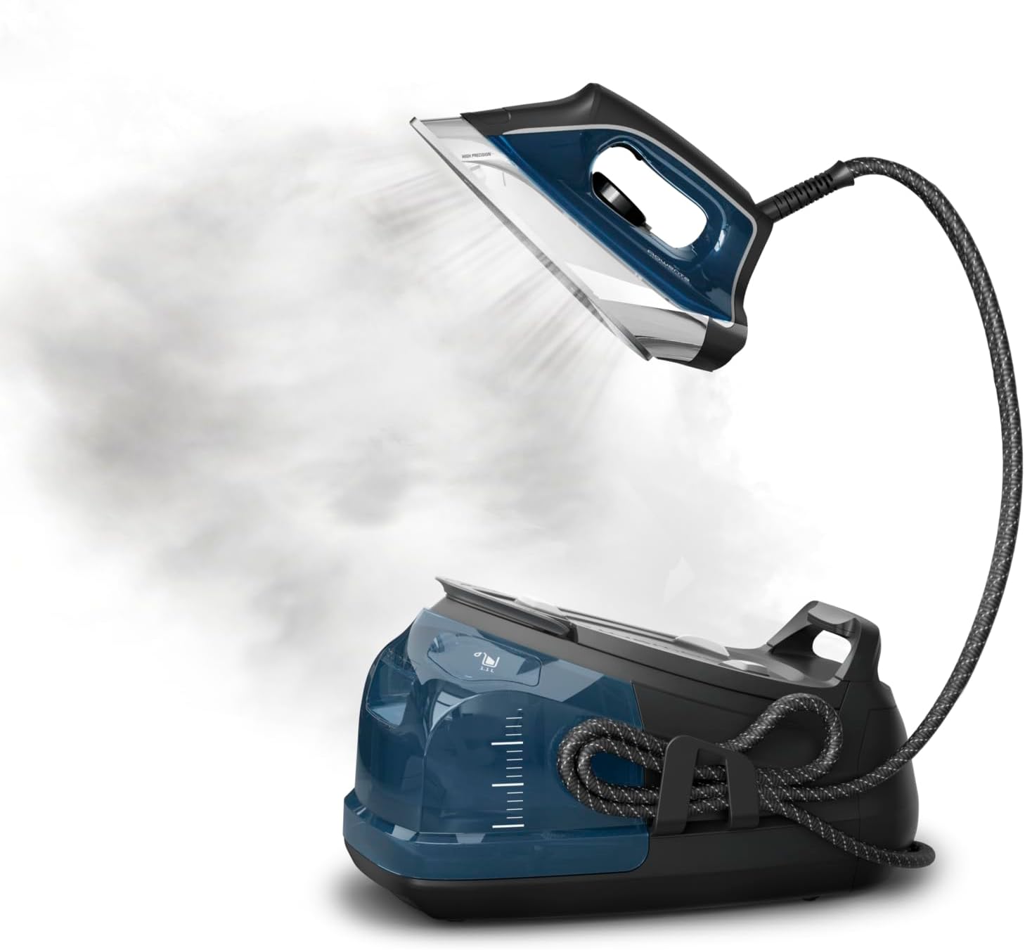 AUCT 23162 - $330 Rowenta Steam Station, Stainless Steel Soleplate, Professional Iron Steamer for Cloth