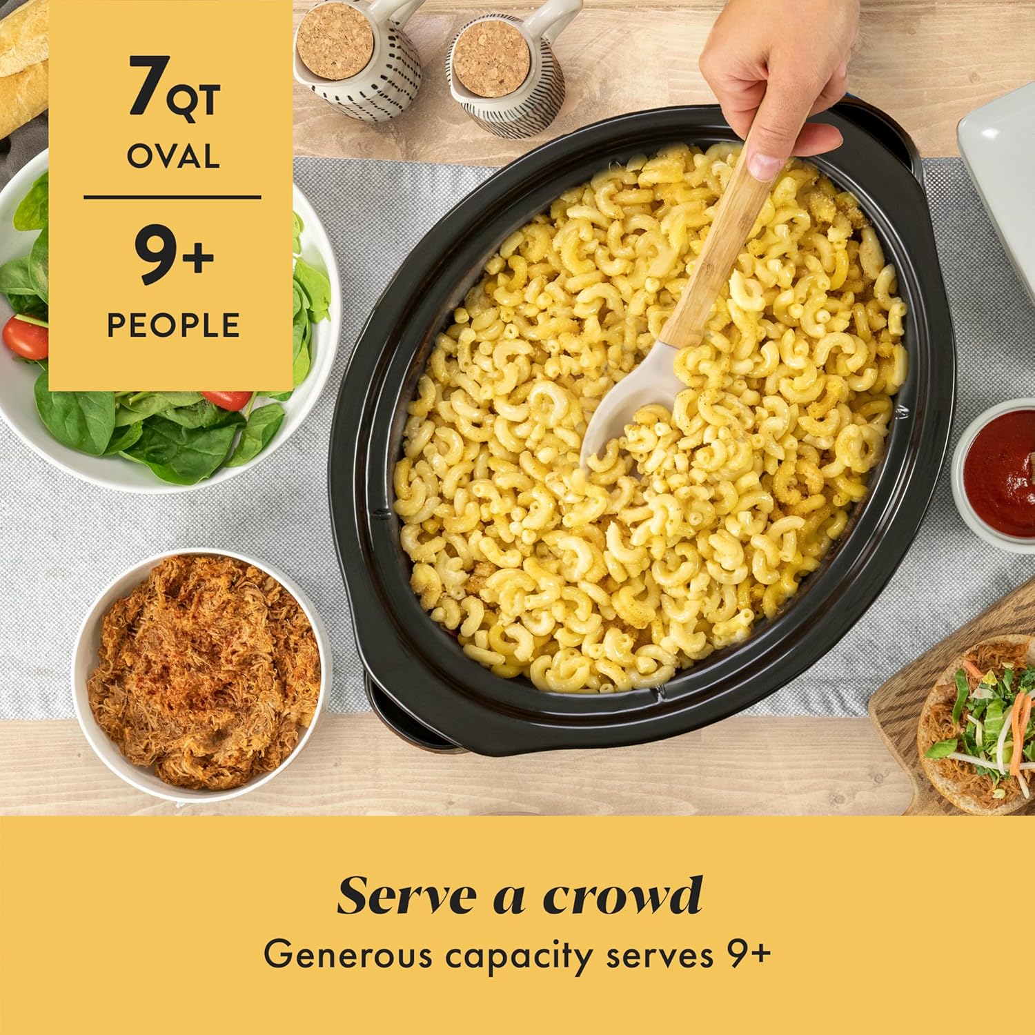 AUCT 23294 - Crock-Pot 7-Quart Manual Slow Cooker, Family Size Serves 8+ People & Fits 6-lb Roast, Remo - Image 2