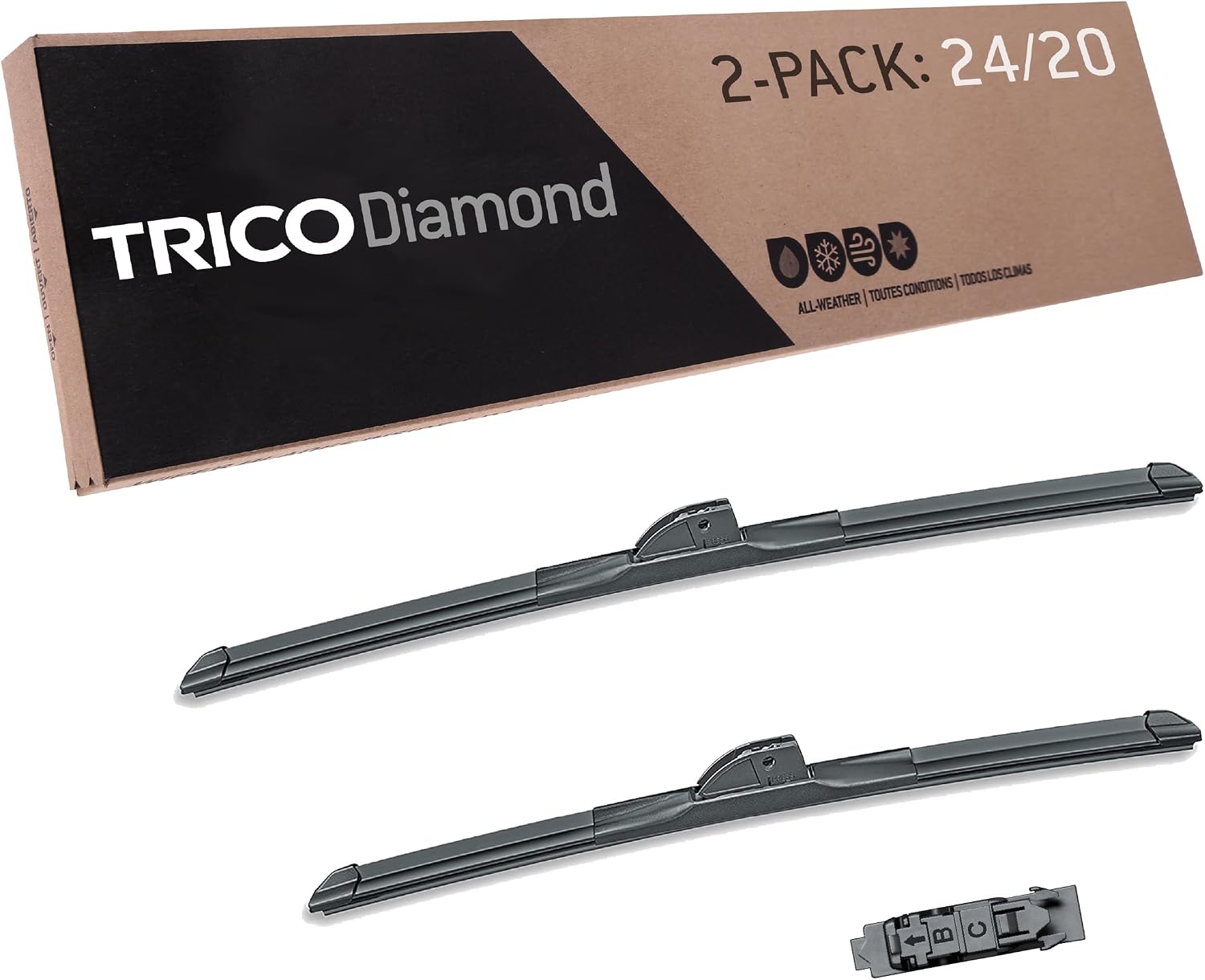 AUCT 22848 - TRICO Diamond 24" + 20" Super Premium Automotive Replacement Windshield Wiper Blades (Set