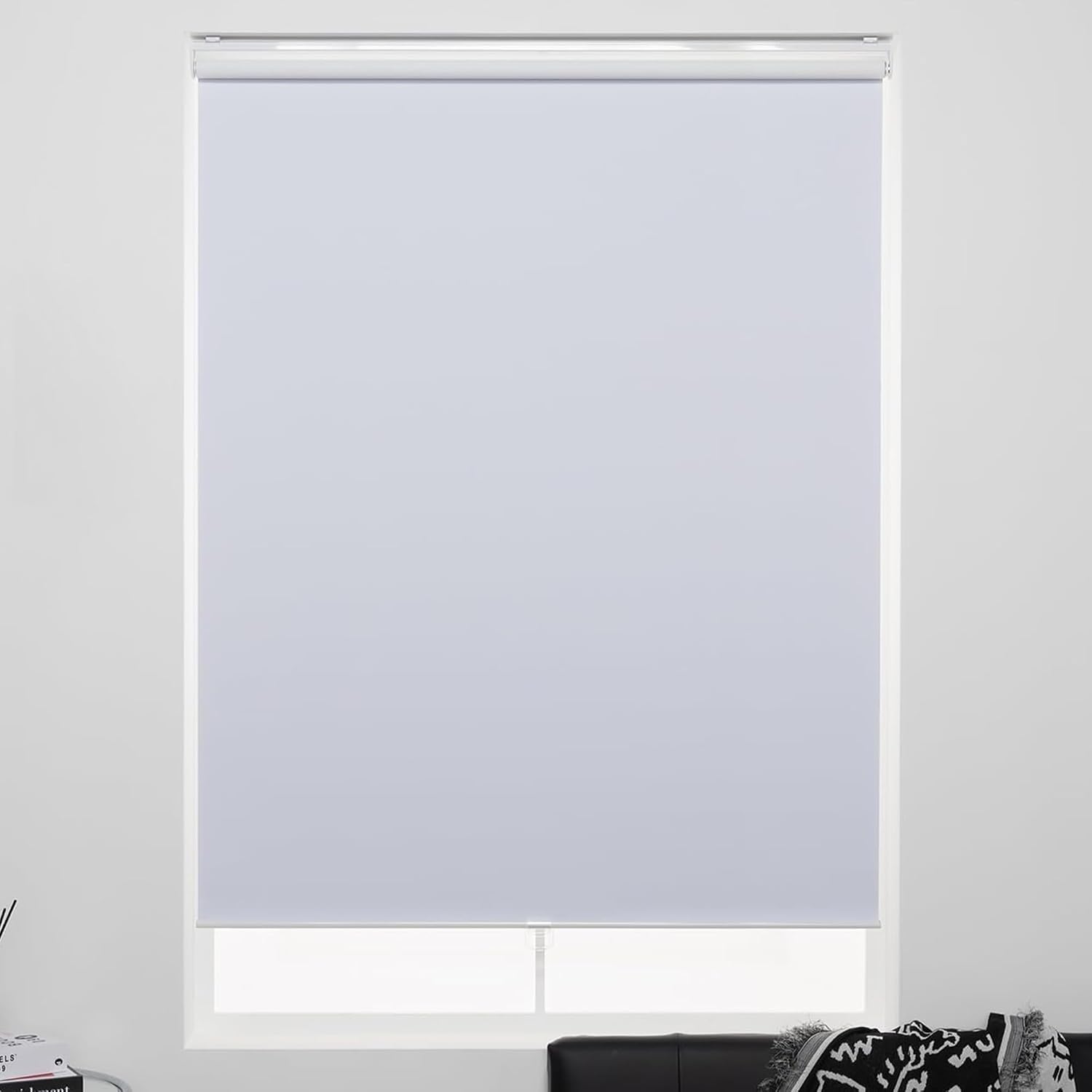 AUCT 23282 - Roller Shades Cordless 100% Blackout Blinds for Windows and Doors, Pull Down Room Darkenin