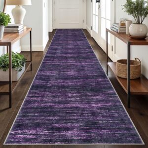 AUCT 24925 - $65 2.6x18 Washable Runner Rug, Non Slip Area Rug for Hallway Kitchen
