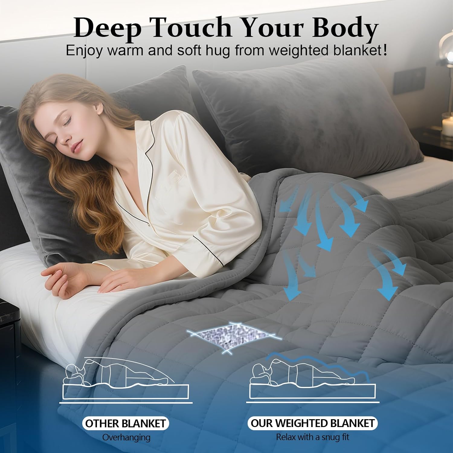 AUCT 22992 - HCOIW Weighted Blanket for Adults Twin Size Heavy Blanket, 10 lbs, 48"x 72" - Image 2
