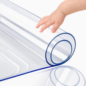 AUCT 22885 - PoPoTo Upgraded Version Clear Table Pad 28x48 Inch Rectangular Transparent Desk Protector