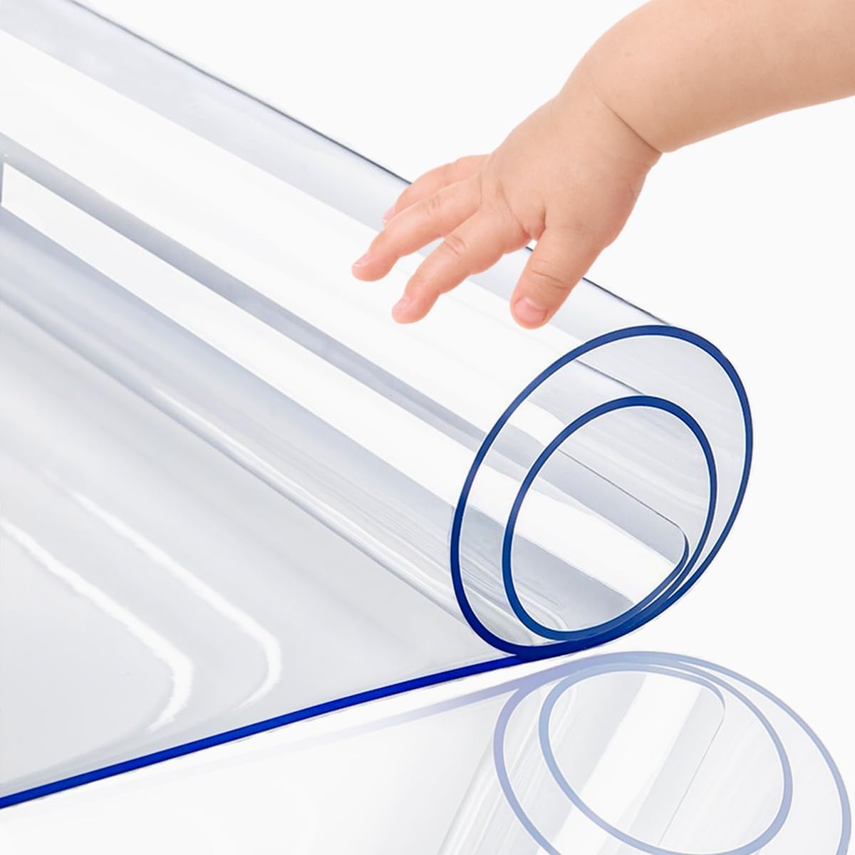 AUCT 22885 - PoPoTo Upgraded Version Clear Table Pad 28x48 Inch Rectangular Transparent Desk Protector