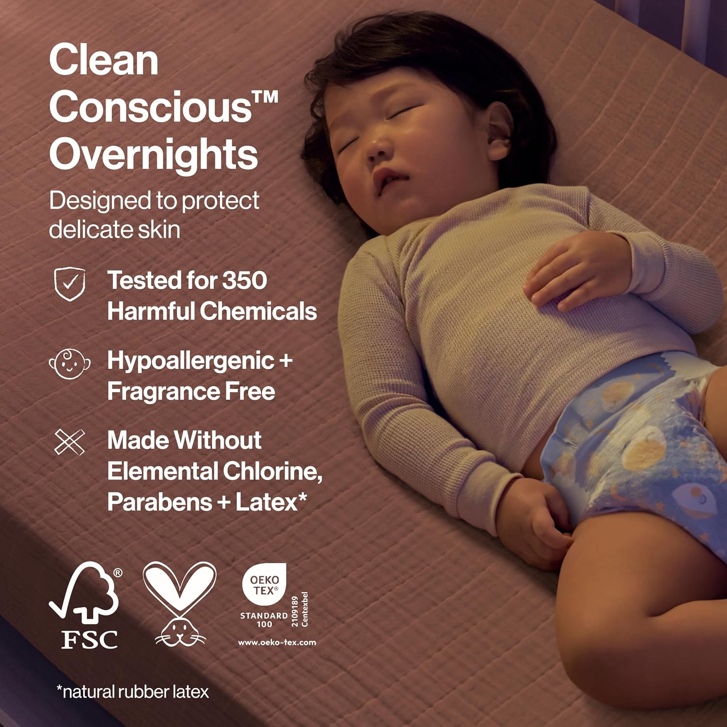 AUCT 22916 - The Honest Company Overnight Diapers, Cozy Cloud, Size 3, 52 Count - Image 4