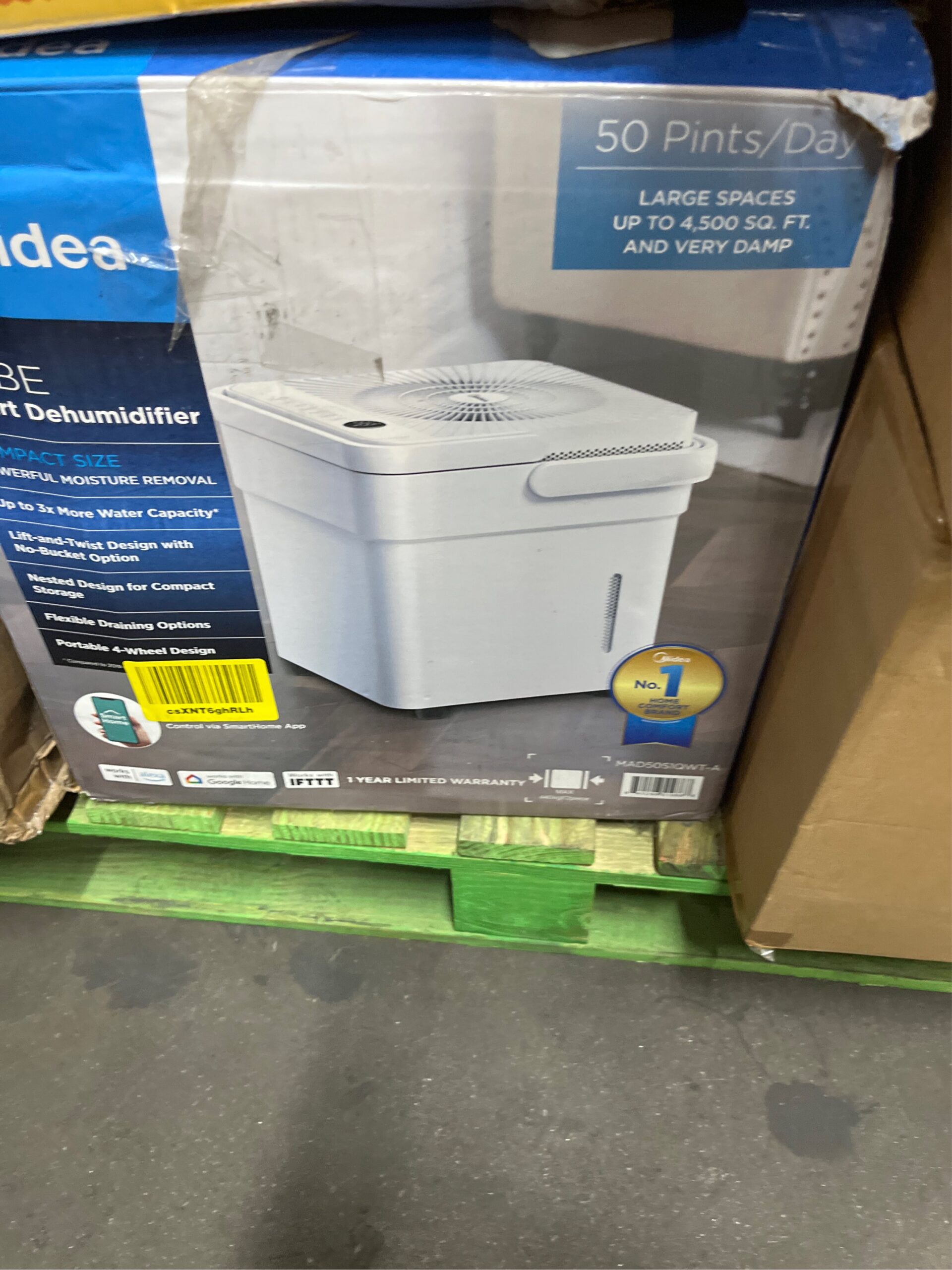 AUCT 24842 - $300 Midea Cube 50 Pint Dehumidifier for Basement, 4,500 Sq. Ft, Energy star - Image 5