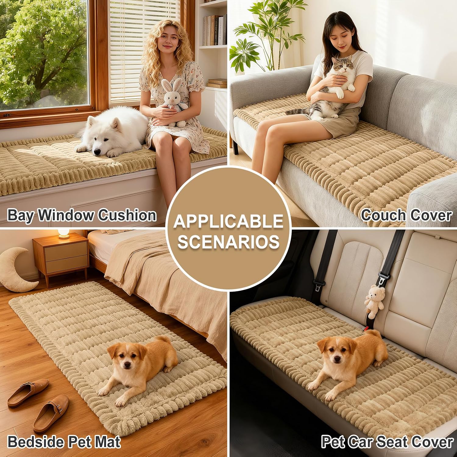 AUCT 24988 - $60 Couch Cover for Dogs, Washable Non Slip Plush Flannel Sofa Protector - Image 4