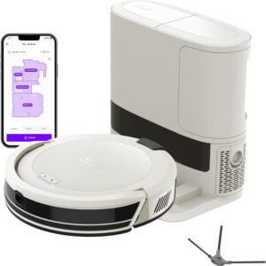 AUCT 22970 - $413 Shark Navigator Robot Vacuum, 30-Day Self-Emptying Base, White, AV2110S