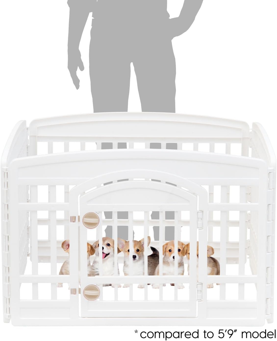 AUCT 22882 - IRIS USA 4-Panel Dog Playpen, Pet Enclosure, White - Image 2