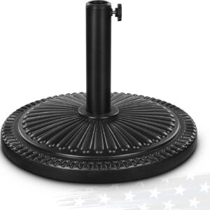AUCT 23056 - $57 FRUITEAM 15" 26.5 lbs Round Patio Umbrella Base Pre-Filled Umbrella Stand Sun-Flower-P