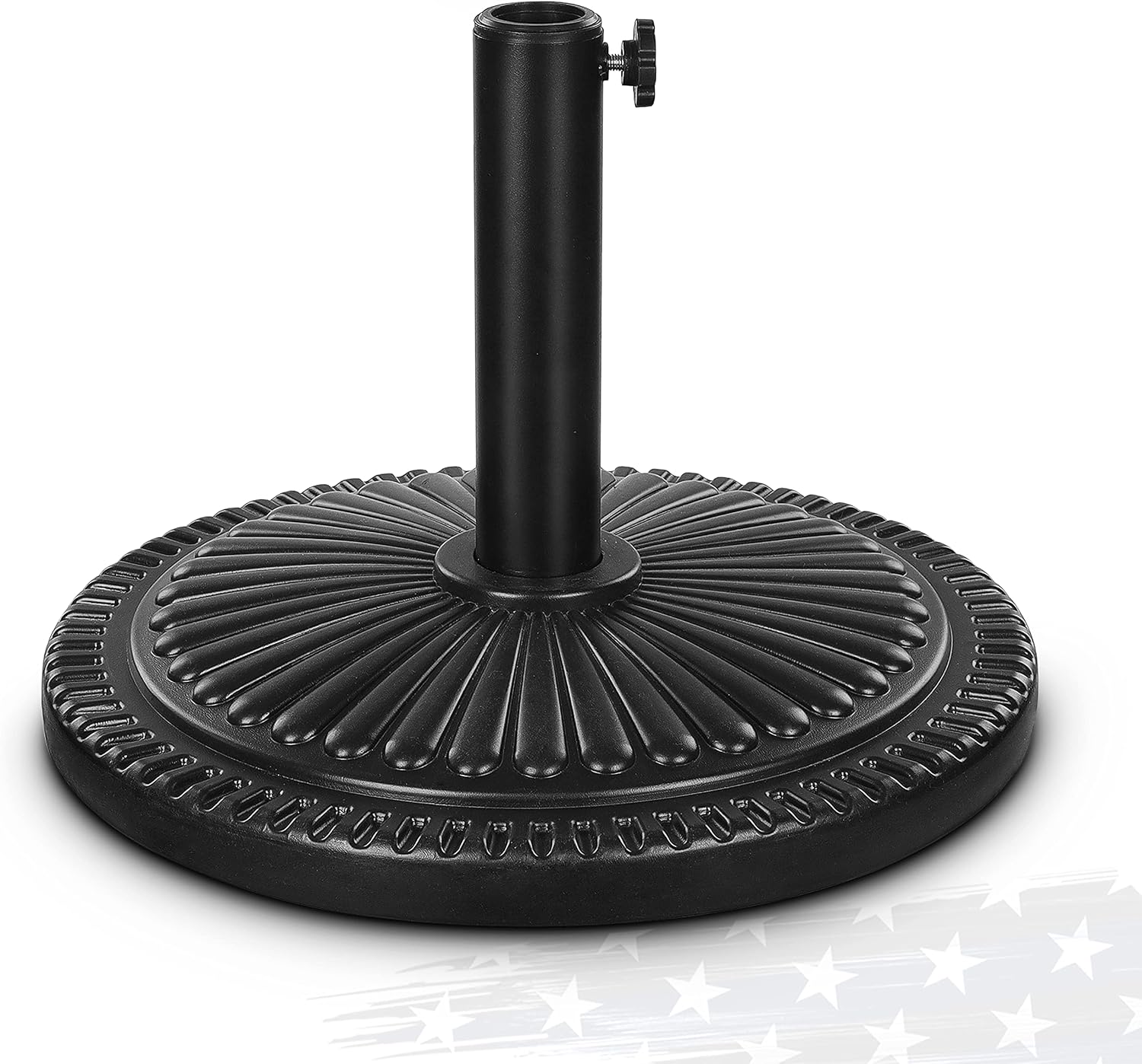 AUCT 23056 - $57 FRUITEAM 15" 26.5 lbs Round Patio Umbrella Base Pre-Filled Umbrella Stand Sun-Flower-P