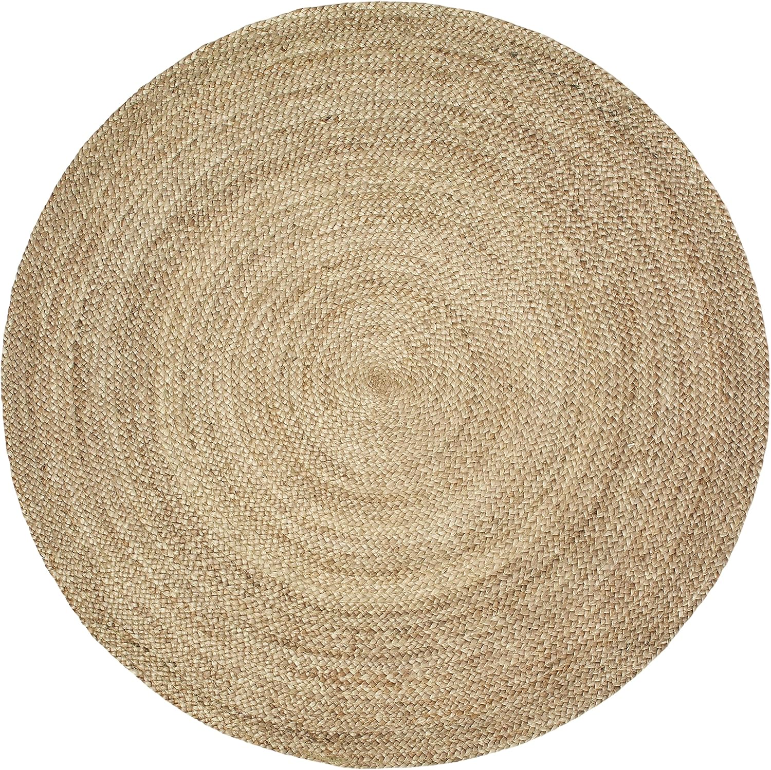 AUCT 22855 - $79 Handwoven Jute Braided Area Rug- Rustic Vintage Beige Reversible Rugs Eco Friendly Rug - Image 4
