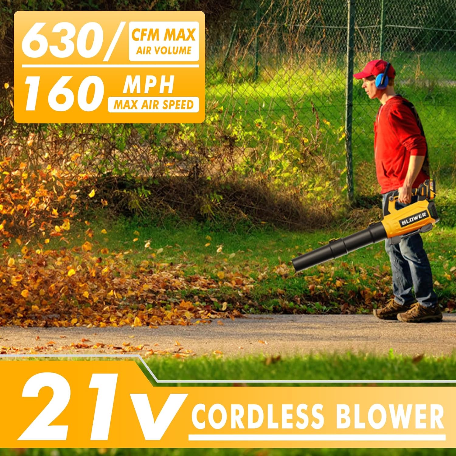 AUCT 23055 - $100 Leaf Blower Cordless with 2 x 4.0Ah Batteries and Charger - Easy to Use - Image 3