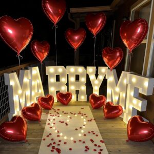 AUCT 22859 - $117 3FT/4FT-MARRY ME White Letter Light, Suitable for Decorating Proposal Parties, DIY P