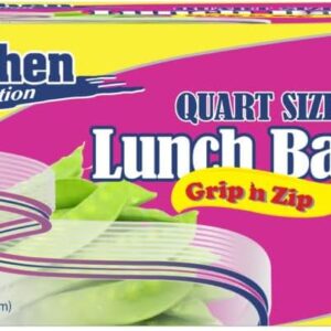 AUCT 24834 - $491 Quart Size Grip N Zip Bags, Case of 1800 (24 packs x 75)