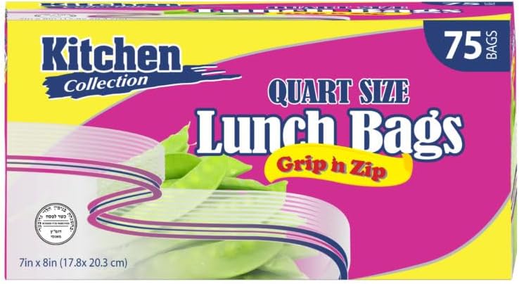 AUCT 24834 - $491 Quart Size Grip N Zip Bags, Case of 1800 (24 packs x 75)