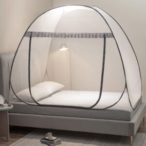 AUCT 23300 - Mengersi Pop-Up Bed Canopy with Net Bottom, Mosquito Netting Tent for Kids, Indoor/Outdoor